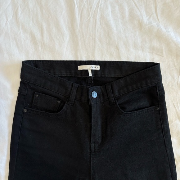 OAK+FORT Fringe Black Jeans Straight/Boot Cut - Picture 4 of 5